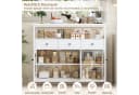 Homfa Sideboard Küchenschrank mit Glastüren und Schubladen, Weiß Bild 5