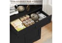 Homfa Küchenbuffet Küchenschrank 4 Türen Schwarz Bild 5