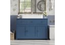 Homfa Waschbeckenunterschrank 100 cm Blau Bild 1