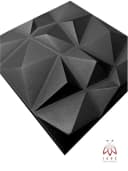 IKHEMalarka 3D Wandpaneel Polystyrol XPS 16-tlg. 4m² Schwarz Bild 3