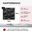 IKHEMalarka 3D Wandpaneel Polystyrol XPS 16-tlg. 4m² Schwarz Bild 4