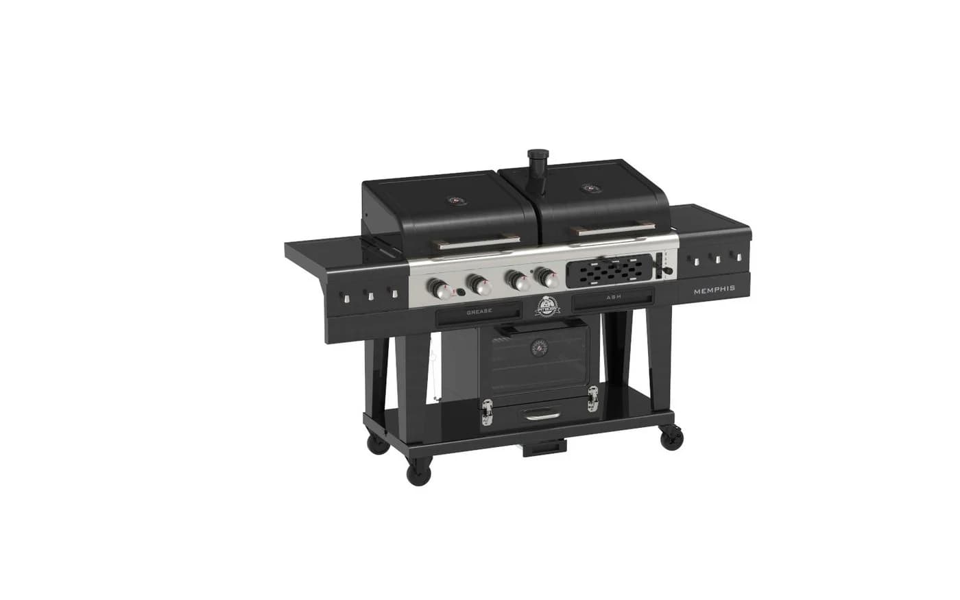 PIT BOSS Memphis Ultimate 2.0 Kombigrill Gas Holzkohle Smoker Schwarz