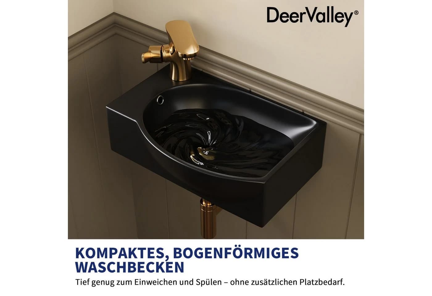 DeerValley Mini Wandwaschbecken Keramik Weiß - Bild 3