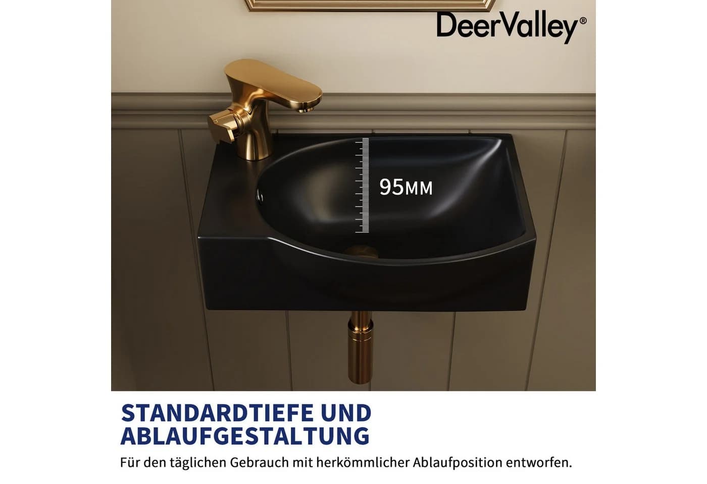 DeerValley Mini Wandwaschbecken Keramik Weiß - Bild 5