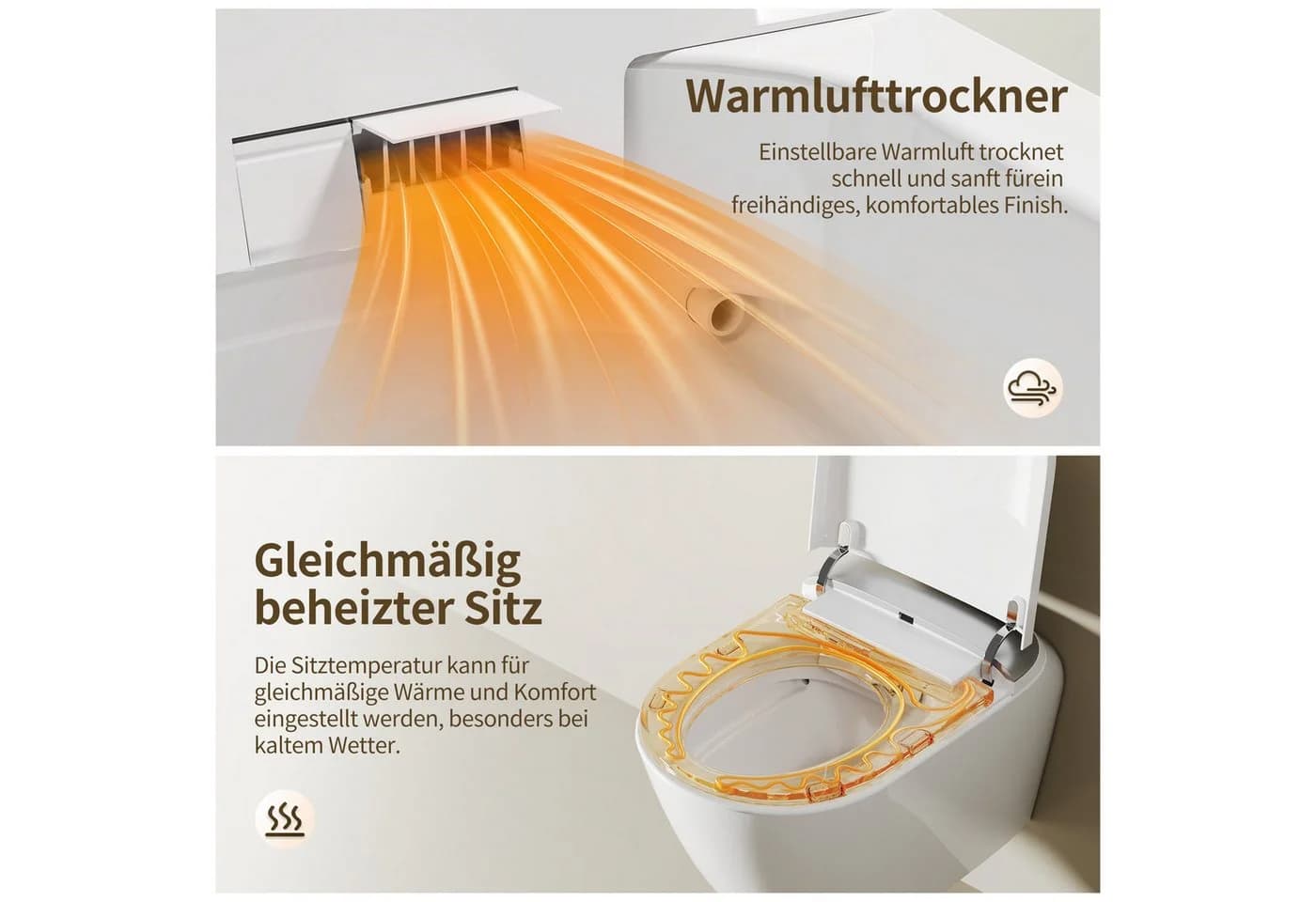 DeerValley Wandhängendes Smart-WC mit Bidet & Beheiztem Sitz - Bild 4