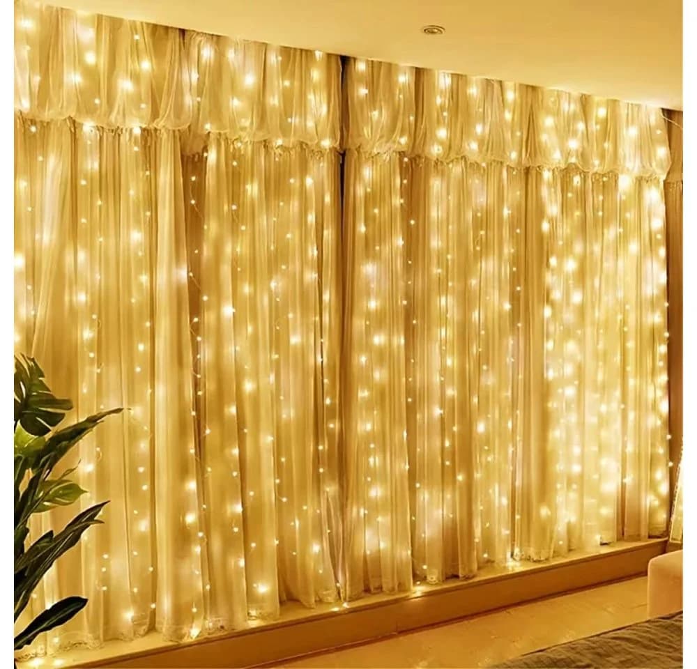 Wrischan LED Lichtervorhang 3x3m 300 LEDs USB Fernbedienung - Bild 5