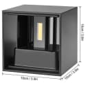 Wrischan Außen-Wandleuchte 2er-Pack LED Schwarz Verstellbar Bild 1