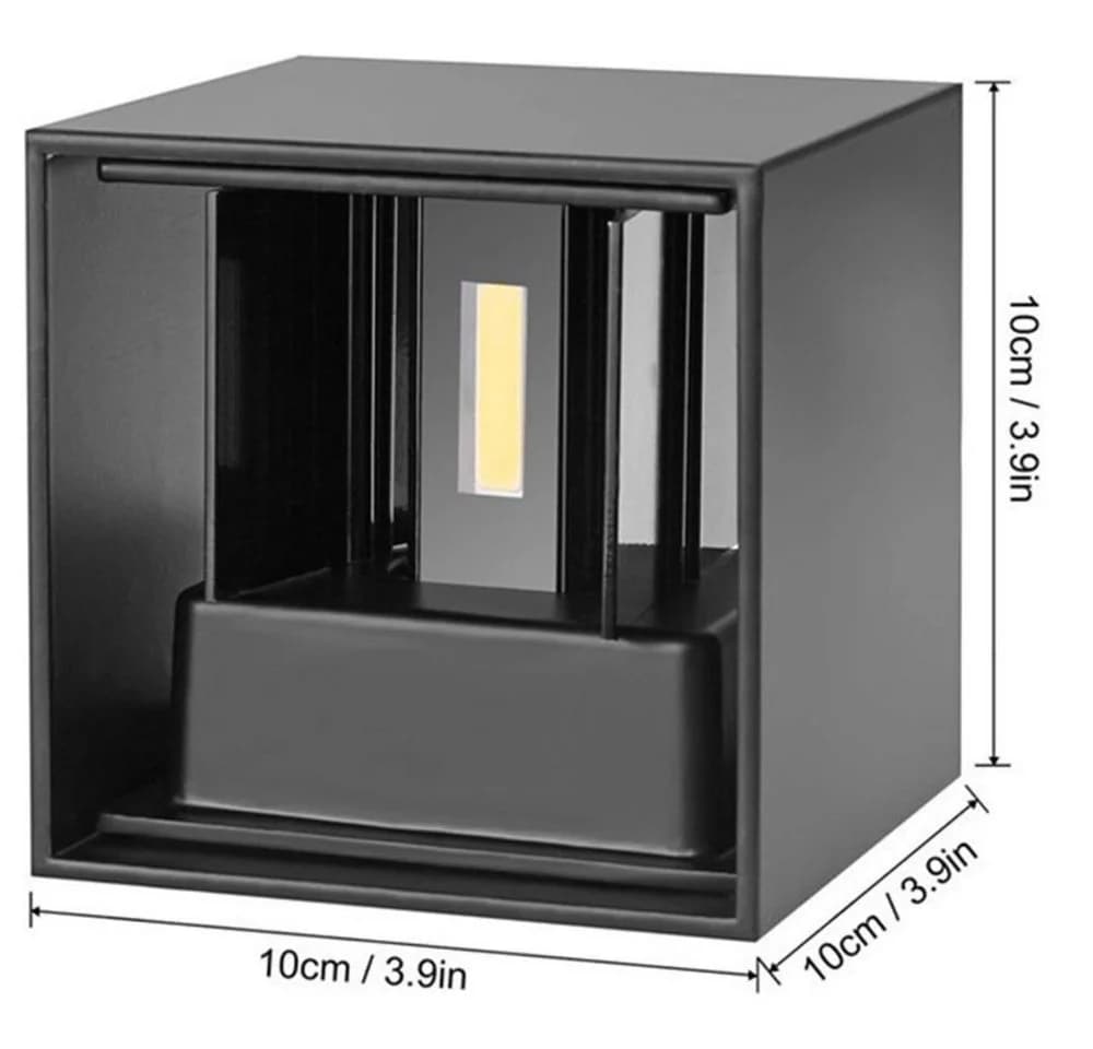Wrischan Außen-Wandleuchte 2er-Pack LED Schwarz Verstellbar