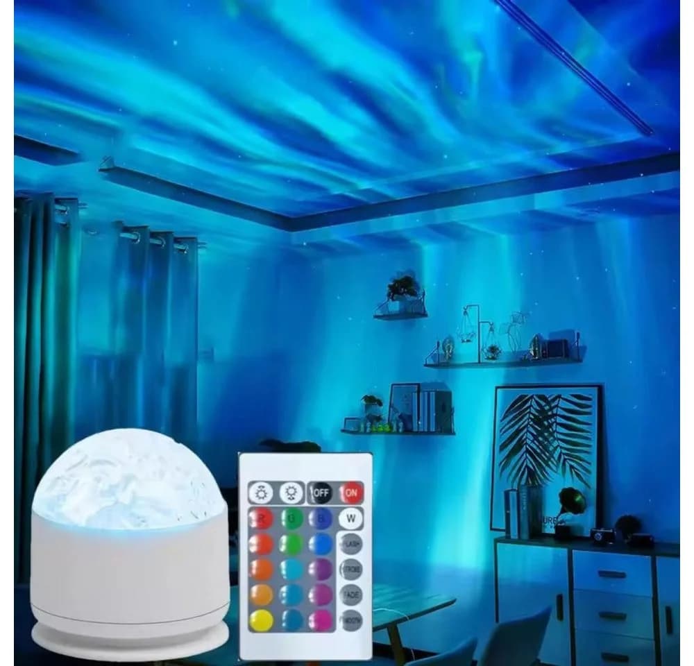 Wrischan LED Sternenlicht Projektor mit 16 Farben, Fernbedienung & Aurora Effekt - Bild 3