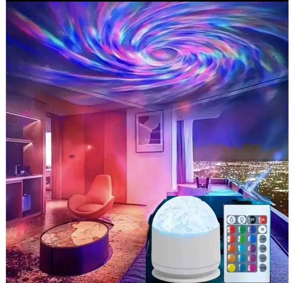 Wrischan LED Sternenlicht Projektor mit 16 Farben, Fernbedienung & Aurora Effekt - Bild 4