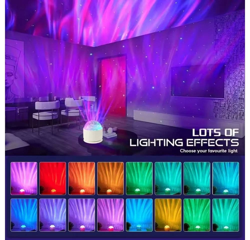 Wrischan LED Sternenlicht Projektor mit 16 Farben, Fernbedienung & Aurora Effekt - Bild 5
