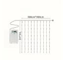 Wrischan LED-Lichtervorhang 3x3m 300 LEDs Warmweiß mit Fernbedienung Bild 4