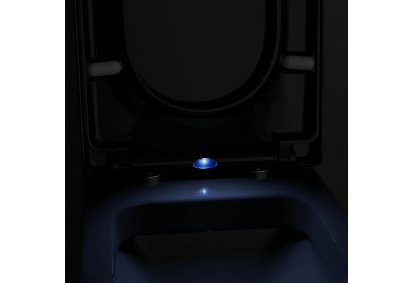Bernstein WC-Sitz U1002 Komplett-Set Schwarz D-Form Absenkautomatik LED-Licht - Bild 5
