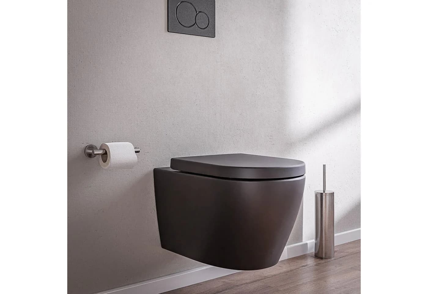 Wand-Hänge-WC Modern Schwarz Matt