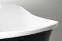 Bernstein Badewanne Paris Schwarz Retro-Design 176x71x77 cm Bild 5