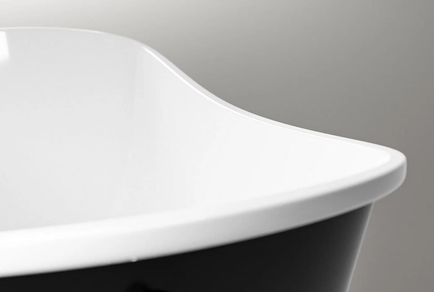 Bernstein Badewanne Paris Schwarz Retro-Design 176x71x77 cm - Bild 5