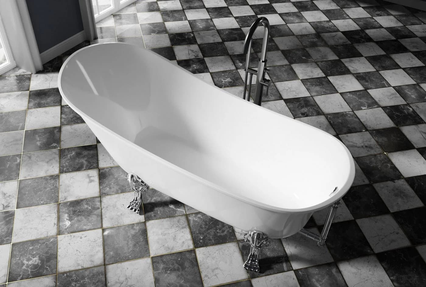 Bernstein Badewanne PARIS Retro-Design Weiß Acryl