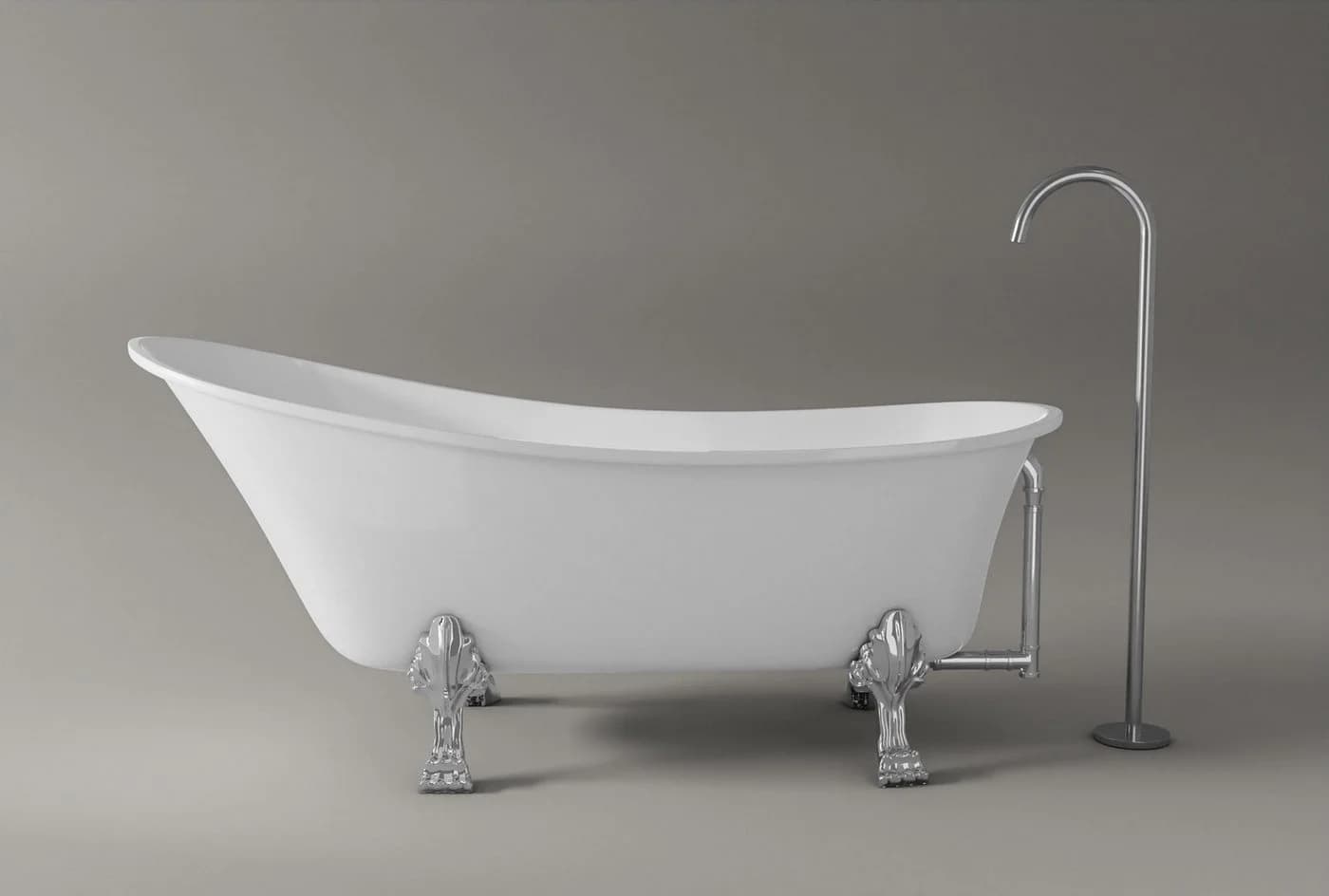 Bernstein Badewanne PARIS Retro-Design Weiß Acryl - Bild 3