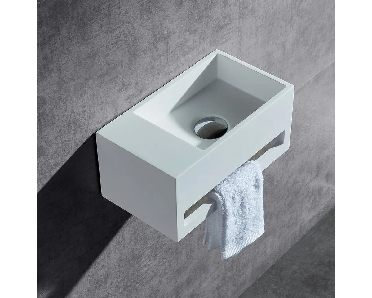 Bernstein Wandwaschbecken BA2105 Weiß matt mit Ablage