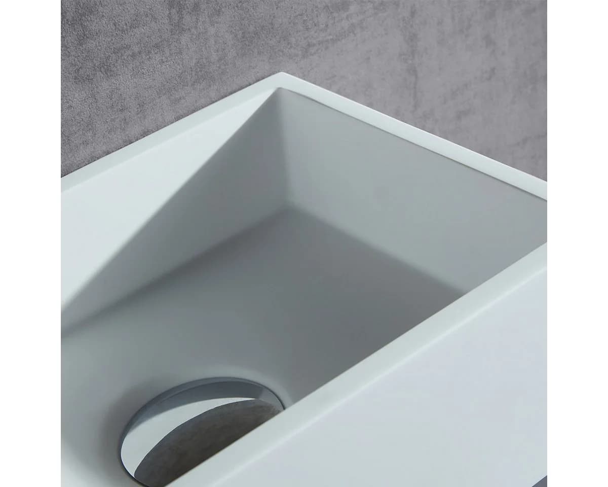 Bernstein Wandwaschbecken BA2105 Weiß matt mit Ablage - Bild 3