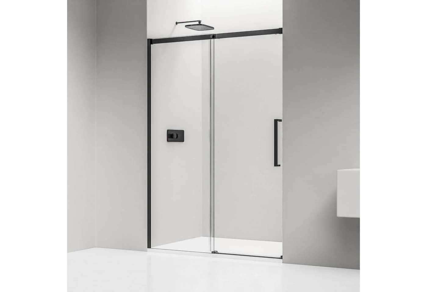 Bernstein Duschwand DX906 FLEX Schwarz ESG Glas Soft-Close - Bild 2