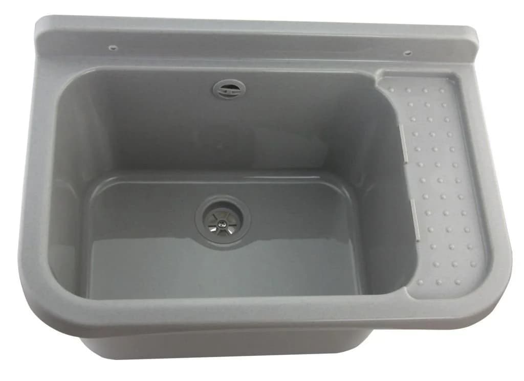 Tuganna Waschbecken Grau 50 Kunststoff Spülbecken
