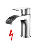 Tuganna Waschtischarmatur Wasserfall Niederdruck Chrom Bild 2