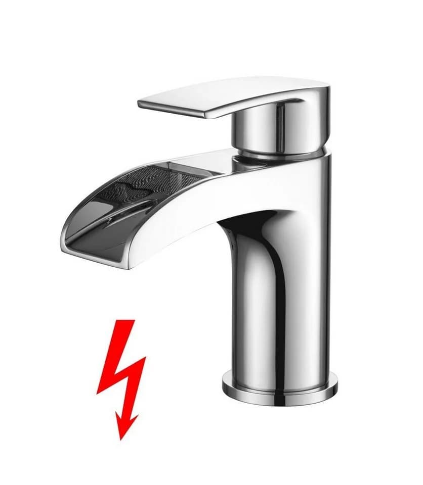 Tuganna Waschtischarmatur Wasserfall Niederdruck Chrom - Bild 2