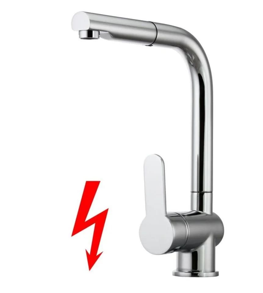Tuganna Spültischarmatur Niederdruck Chrom mit ausziehbarer Geschirrbrause - Bild 3