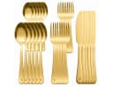 Roxlin Besteckset 30-tlg. Plain Design Edelstahl Gold/Schwarz/Silber Bild 1