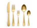 Roxlin Besteckset 30-tlg. Plain Design Edelstahl Gold/Schwarz/Silber Bild 2