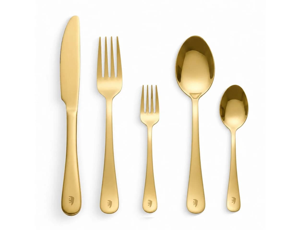 Roxlin Besteckset 30-tlg. Plain Design Edelstahl Gold/Schwarz/Silber - Bild 2