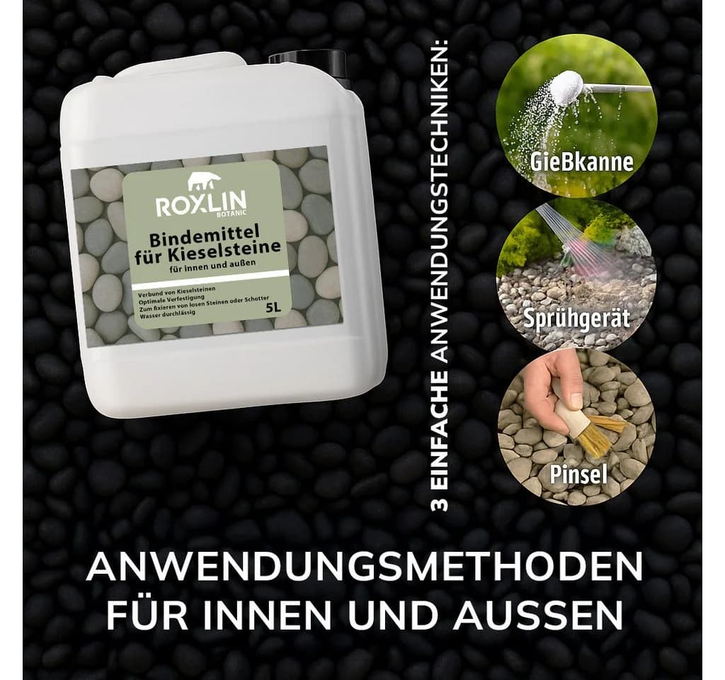 Roxlin Kiesbinder Kiesverfestiger Bindemittel für Steine 5-18 mm - Bild 5