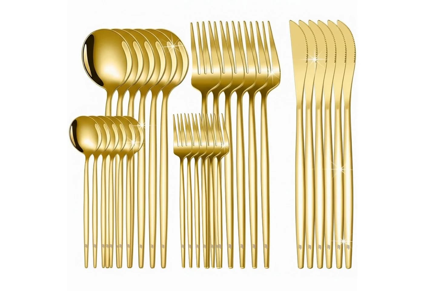 Roxlin Besteck-Set 30-teilig Edelstahl Gold Modern - Bild 2