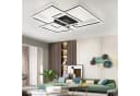 ZMH LED Deckenleuchte Dreifaches Quadratisches Design Kristall 82W Dimmbar Bild 3