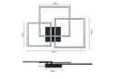 ZMH LED Deckenleuchte Dreifaches Quadratisches Design Kristall 82W Dimmbar Bild 5