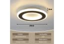 ZMH LED Deckenleuchte Schwarz und Weiß Flurlampe 24cm Bild 1
