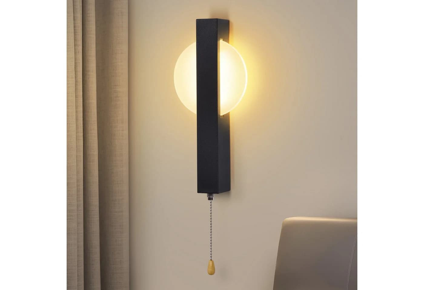 ZMH LED Wandleuchte Innen Wandlampe mit Schalter 3000K Warmweiß - Bild 2