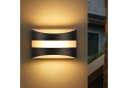 ZMH LED Wandleuchte Schwarz Modern Design 3000K Warmweiß Bild 2