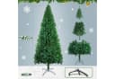 ZMH Künstlicher Weihnachtsbaum 210cm Grün-Weiß PVC & PE Bild 1