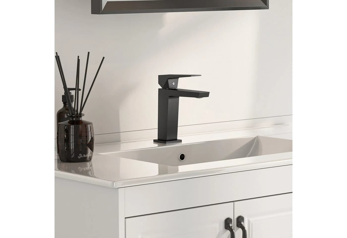 radelldar Waschtischarmatur Edelstahl Schwarz Gold Anti-Spritz - Bild 3