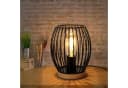 Riserva Retro Tischlampe Schwarz E27 Fassung Holz Basis Bild 2