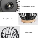 Riserva Retro Tischlampe Schwarz E27 Fassung Holz Basis Bild 5