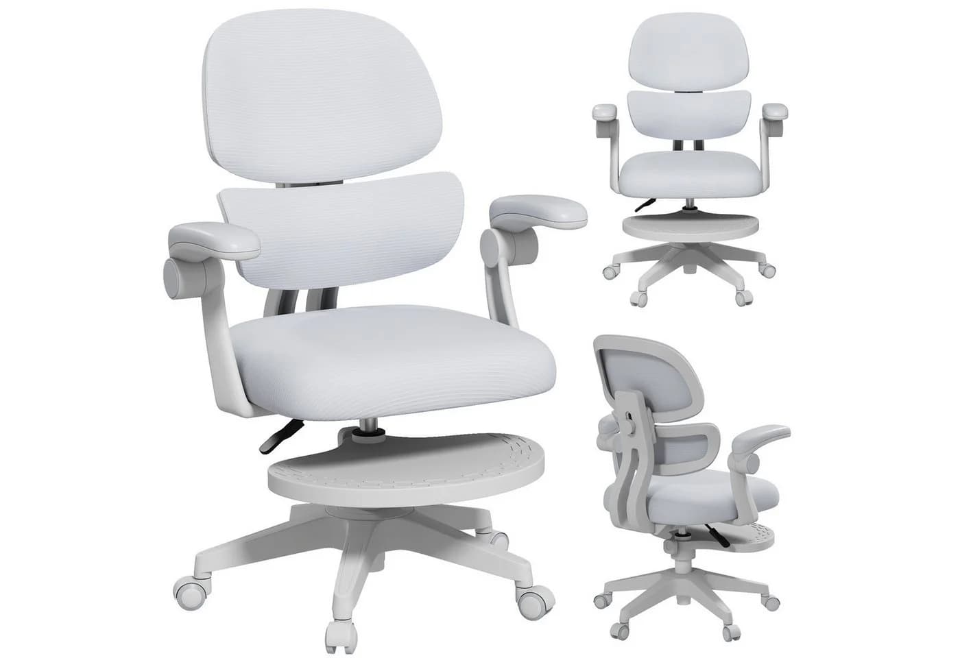 JOYLDIAS Ergonomischer Kinderstuhl Grau mit verstellbarer Rückenlehne - Bild 3