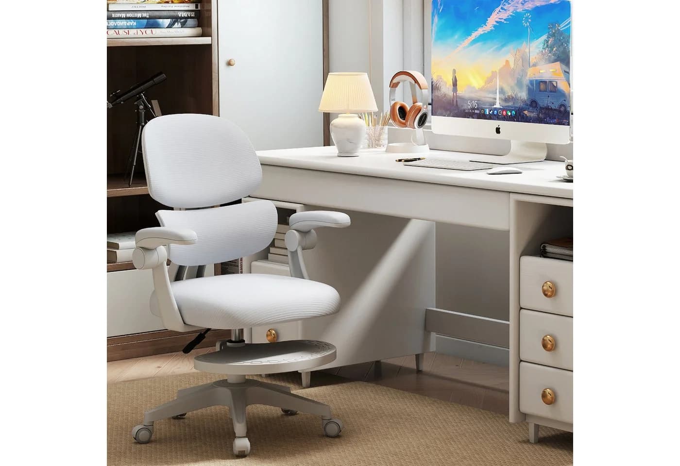 JOYLDIAS Ergonomischer Kinderstuhl Grau mit verstellbarer Rückenlehne - Bild 4