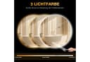 PESENXAN LED Badspiegel rund 60cm Silber dimmbar Anti-Beschlag Uhr Bild 3