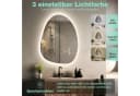 GIMBELEN Badspiegel Asymmetrisch LED Beleuchtung Dimmbar Antibeschlag IP44 Bild 3