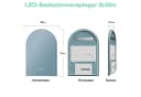 GIMBELEN Badspiegel mit Beleuchtung Silber Touch-Schalter Dimmbar Bild 1