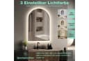 GIMBELEN Badspiegel mit Beleuchtung Silber Touch-Schalter Dimmbar Bild 3
