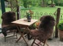 Provellus Fellteppich Naturbrauner Lammfell Teppich 30 cm rund Bild 2